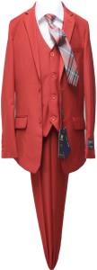 BOYS 5PC. SUIT (RED) 2121304-5